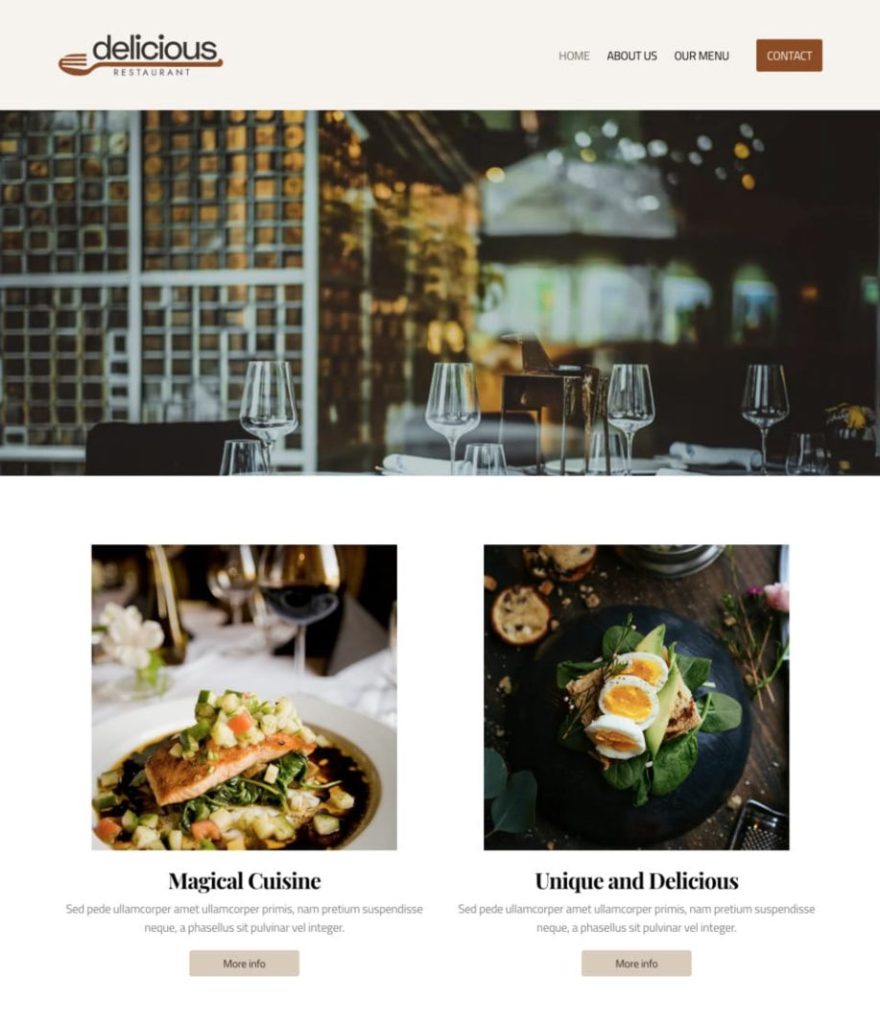 food website studio template demo